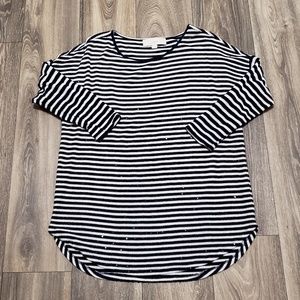 3/$15 LOFT Sequin Stripe Tee